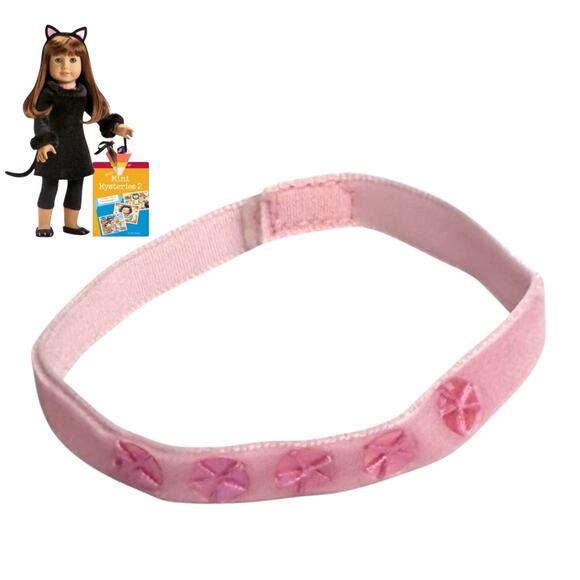 American Girl Kitty Cat Costume COLLAR NECKLACE Doll Accessory Pink Sequin - Picture 1 of 5